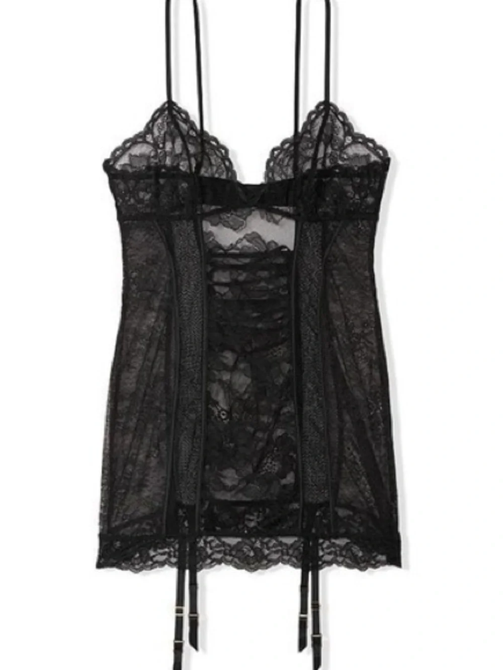 Victoria's Secret Black Lace Chemise